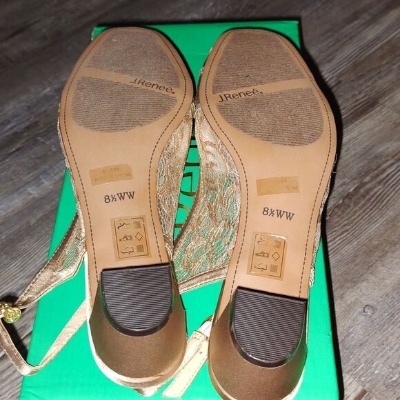 J.Renée Faleece Slingback Pump  Beige  Sz 8.5W NEW - Picture 5 of 8